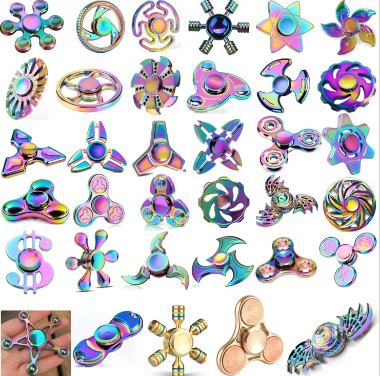 2017 Новый дизайн три игрушки металлическая рука красочные Радуга Непоседа