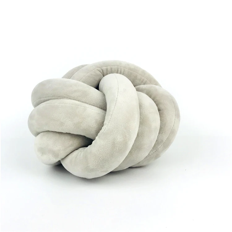 Custom Size Soft Velour Comfortable Decorative Knot Throw Pillow Cover Cushion Sofa Decoration for Home