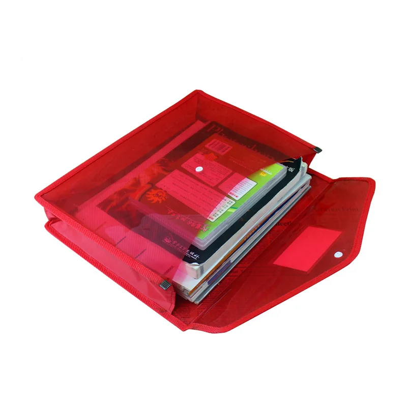 
a4 button document holder envelope plastic clear folder 