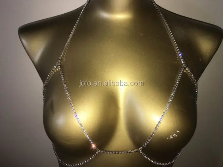 Cheap Price Sexy Jewelry Bra Chain Harness Necklace Crossover Body Chain