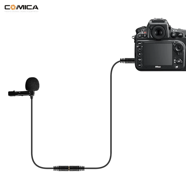COMICA Female 3.5mm Audio Cable Converter Microphone Cable Adapter for Canon, for Sony, for Nikon cameras TRRS-TRS Adapter