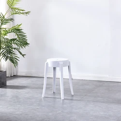 Chinese style living room furniture simple design PP stackable plastic stool living room stool for sale