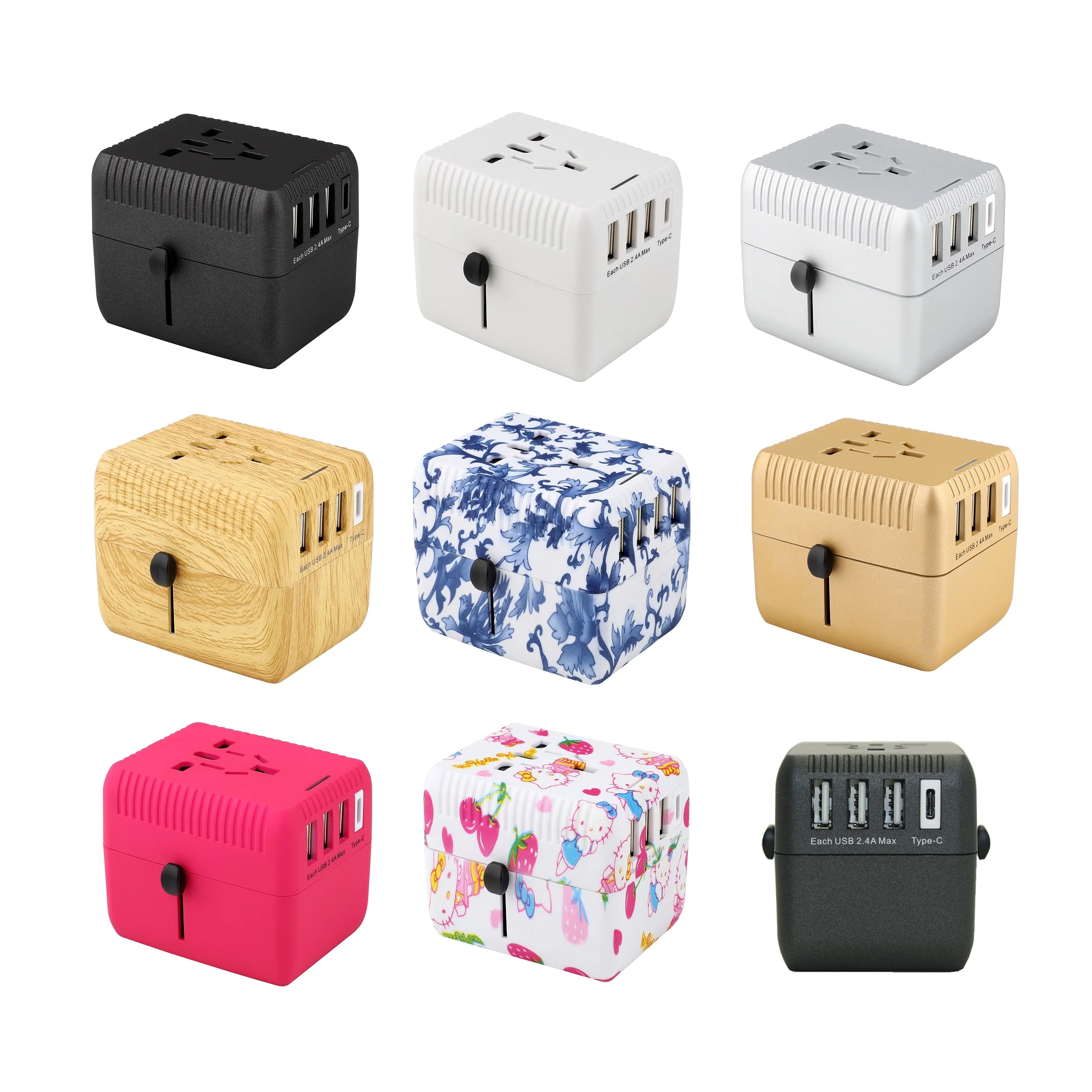 Corporate Gift USB Charger Universal Travel Adaptor All in One Plugs US UK US EU adapter
