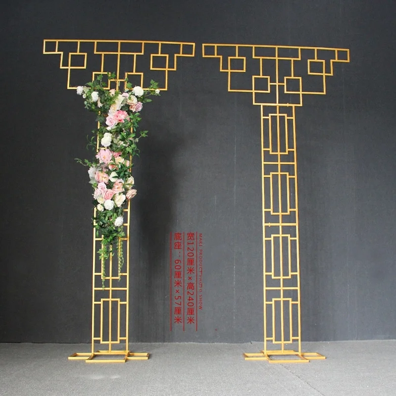 Chinese style T shape metal screens  panel  weddings decorations event party stage background
