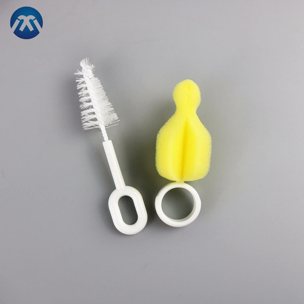 Wholesale Combination Sponge &Promotion Stainless Baby Feeding Bottle Brush