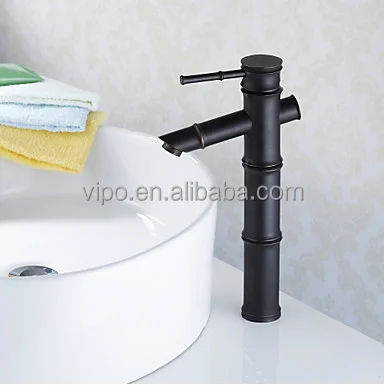 
Bamboo-like Antique Brass Water Tap for Washbasin 