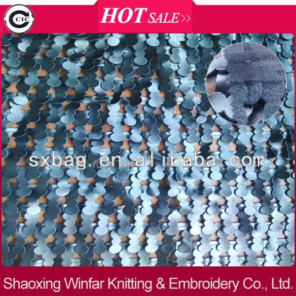 
 Кружевные узоры с кожаной вышивкой на ткани для женского платья  