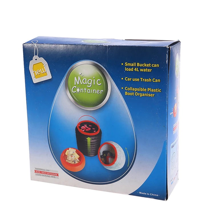 Factory Supplier Plastic Water Bucket With Lid Collapsible Plastic Water Bucket