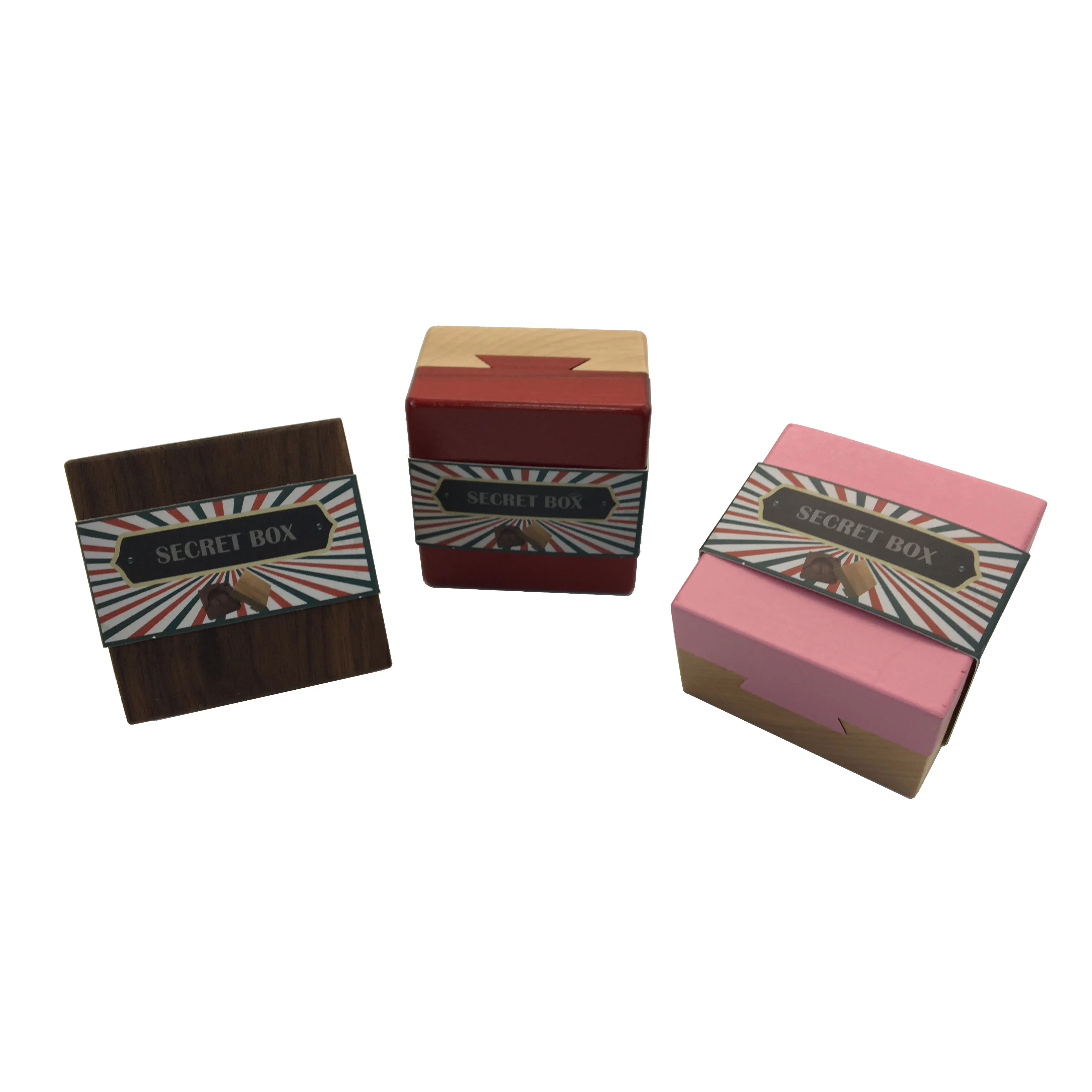 2019 New toys puzzle wooden walnut secret box compartment hidden diamond gift surprise brain teaser