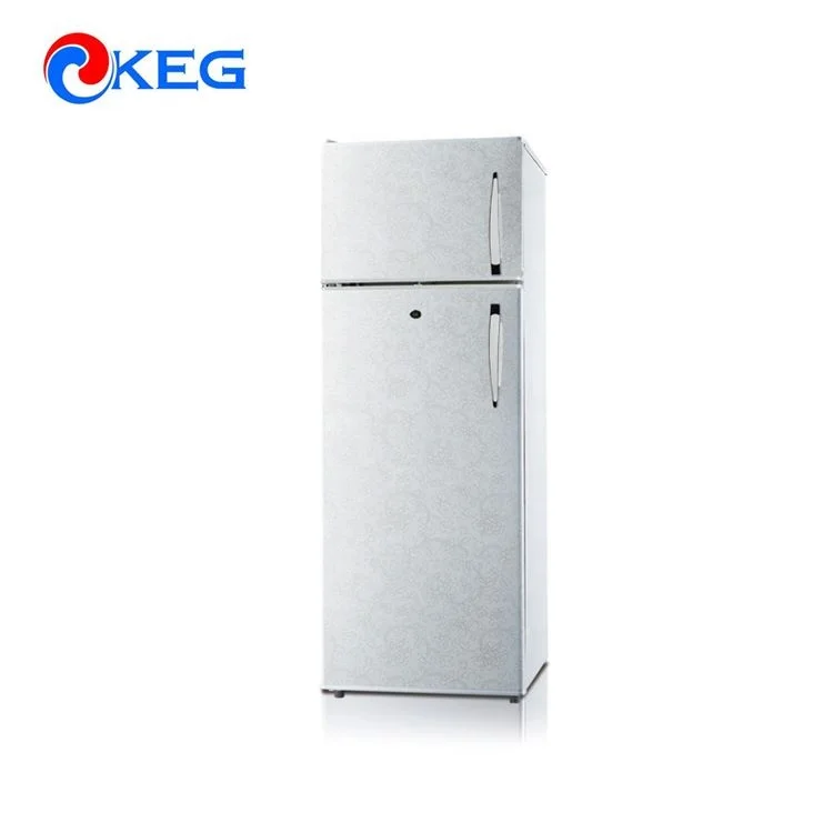 2018 Special Fashion Design 302L Colorful Glass Door Top Freezer Refrigerator For Apartment
