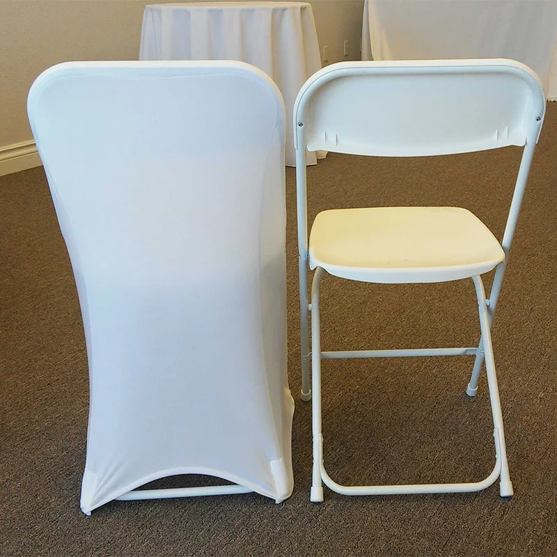 Banquet Wedding Restaurant 100% Polyester Spandex Folding Chair Covers for Hotel