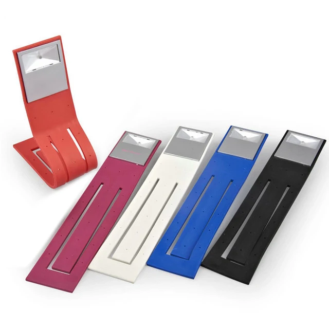 2pcs CR2032 Battery Power Foldable LED Book Light With Book Mark Function For Promotion LED Reading Light