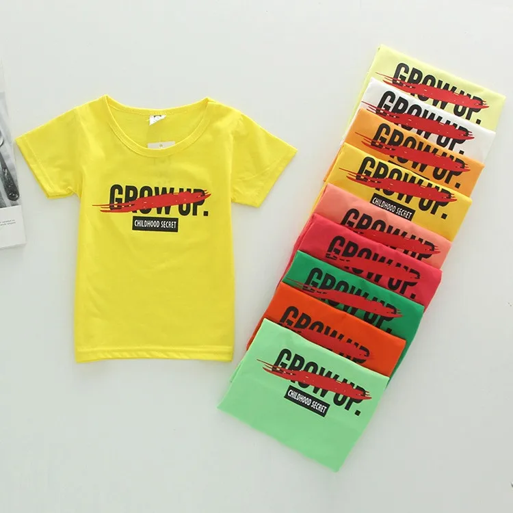 2018 Korean style boys girls t shirt fashion short sleeve cotton kids t shirt