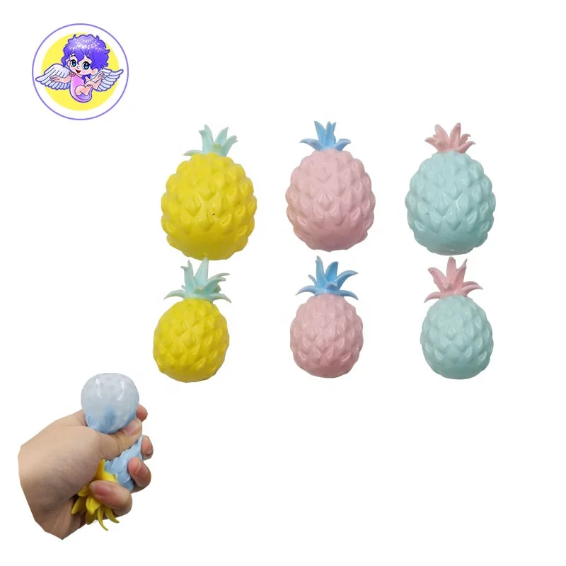 Малый боковой Ананас Форма squeeze стресс релиз squishy slime мяч