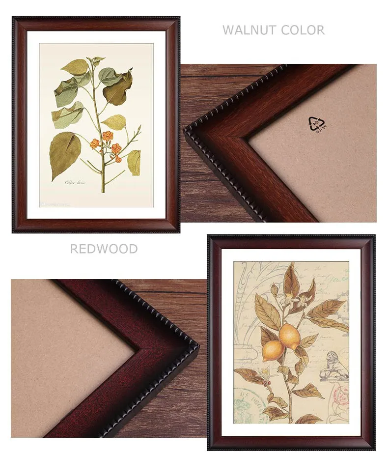 Classic Brown Color Plastic Picture Frame Moulding For Art Mirror Photo Frames