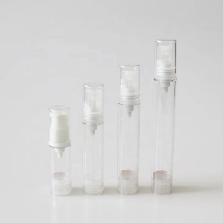 5ml 10ml 12ml 15ml cream slim airless pump bottle acrylic vacuum bottles glass spray screw cap pump black airless bottle