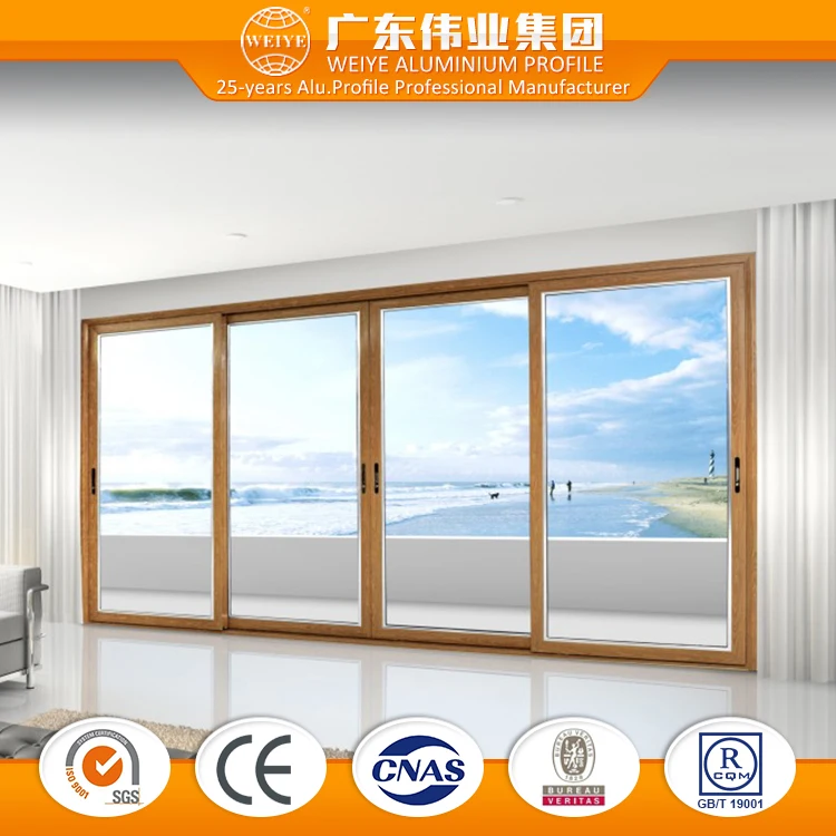 Hot sale float glass Aluminum door for Vietnam market with insulating and thermal break function aluminium wooden door