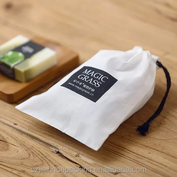 Custom Logo White Cotton Pouch