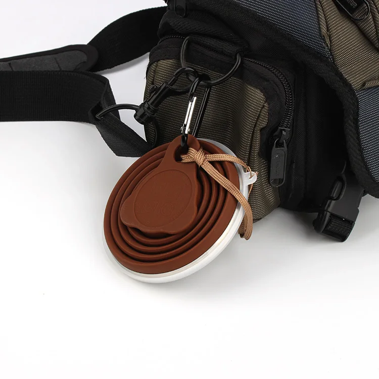 Portable Mini Travel Silicone Drinking Water Cup Retractable Folding Collapsible pocket mug