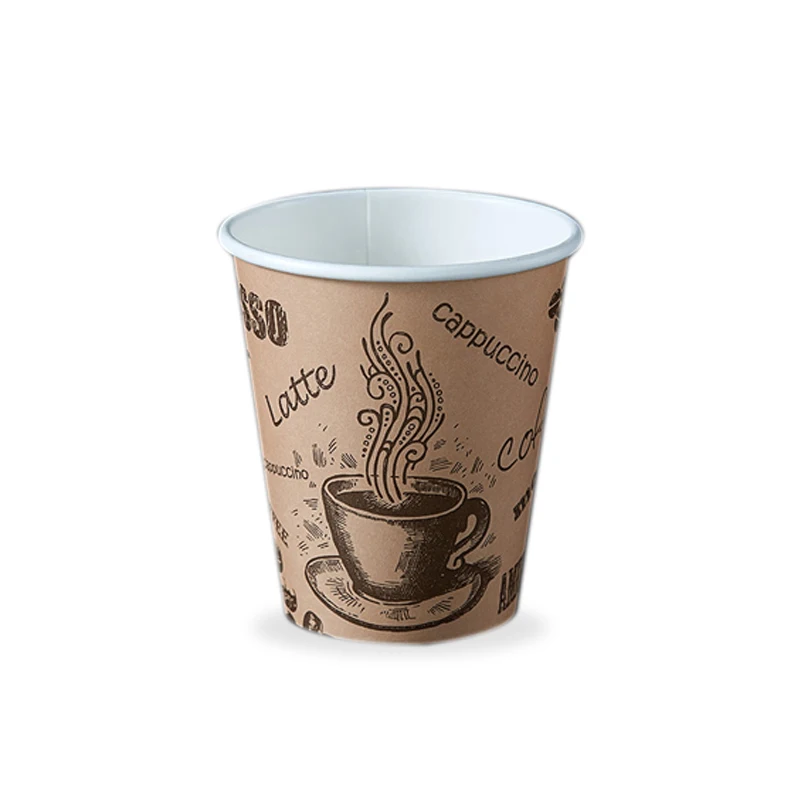 
Printed Logo Disposable Espresso Paper Coffee Mugs Paper Cup 