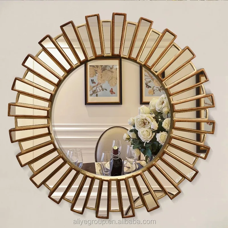 New design gold and silver home wall mirror decorative for living room or bedroom