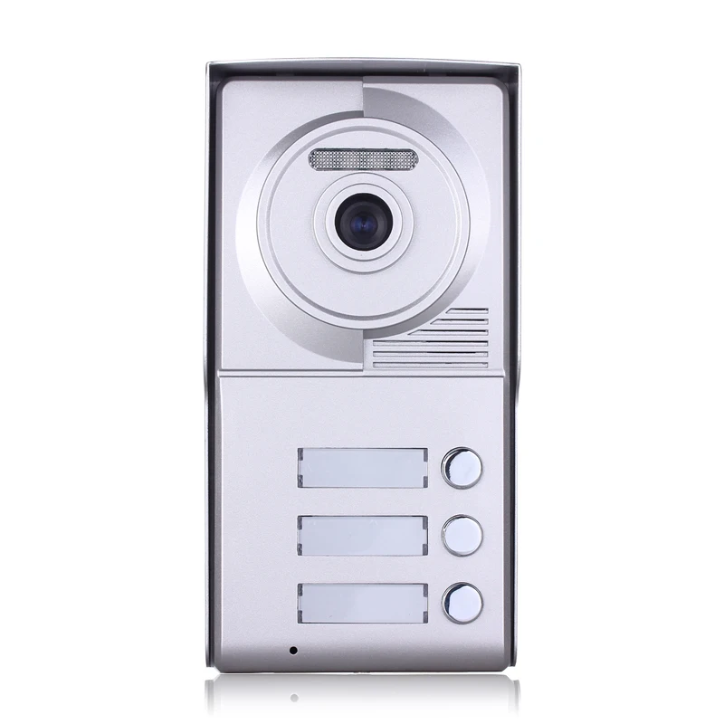 2 wire multi apartments video intercoms with 3 buttons for 3 family video door phone