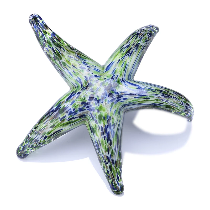 Starfish Paperweight Art Glass Collectible Fish Figurines Home Table Wedding Decor H&D Crystal Home Decoration Europe Folk Art
