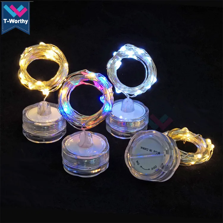 Christmas Decoration Copper Wire Mini Button Battery Powered Waterproof Led String Lights