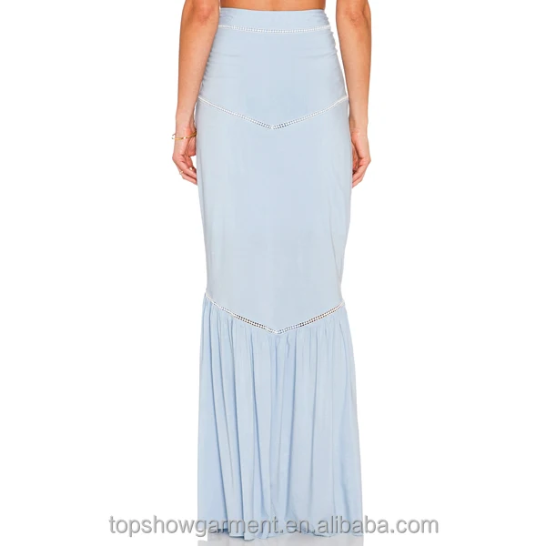 Apparel wholesale market OEM custom design maxi long women skirts