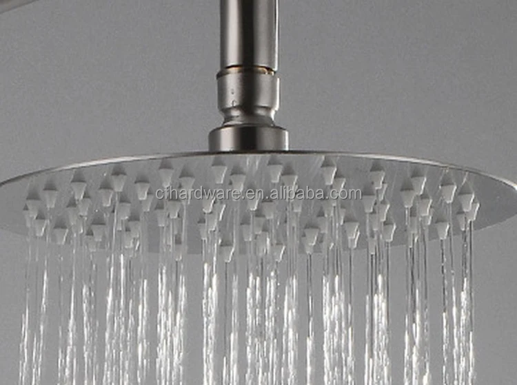 
Round Stainless Steel High Pressure Shower Head Ultra Thin Waterfall Full Body Coverage Showehead with Silicone Nozzle 