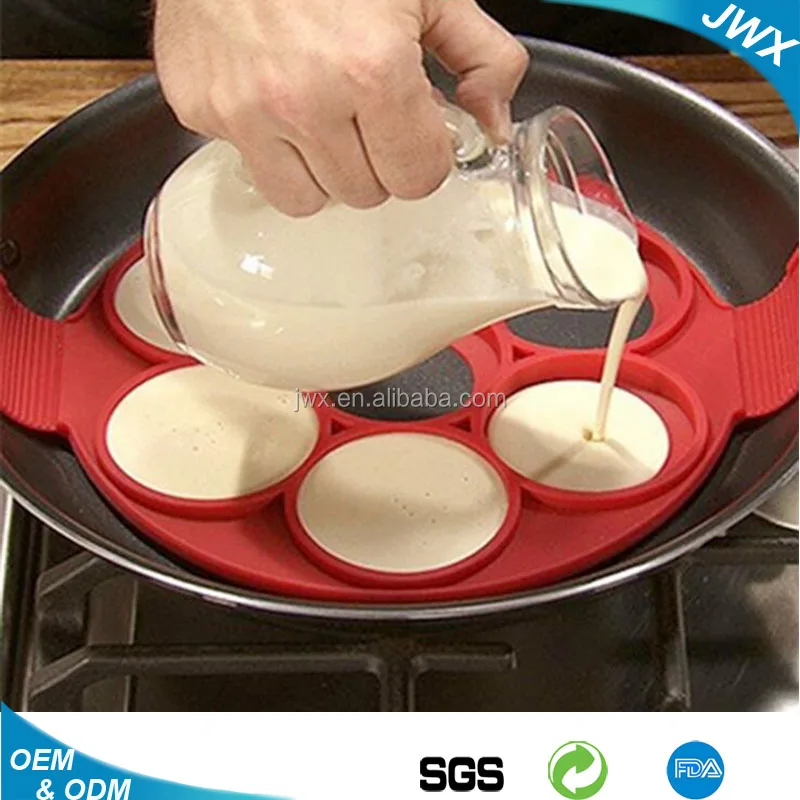 silicone Pancake Molds Ring Fried Egg Mold Reusable Non Stick Pancake Maker Egg Ring Maker