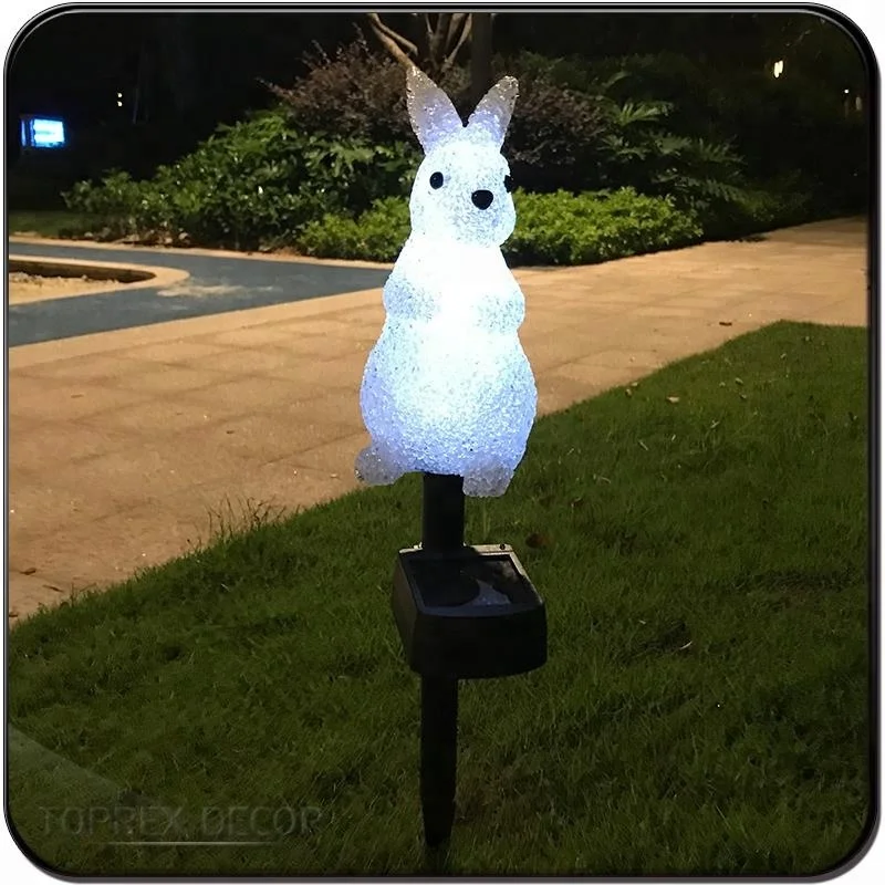  Уличные светодиодные садовые светильники TOPREX DECOR полюс 35 см кролик-кролик из ЭВА со светодиодной