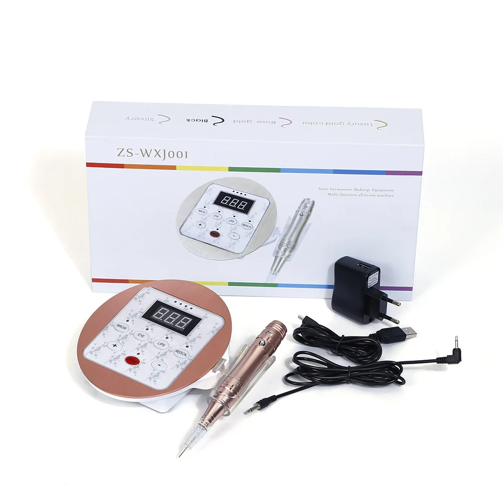 Rotary Microblading Pen Kit Digital Permanent Makeup Machine With Micropigmentation Needles