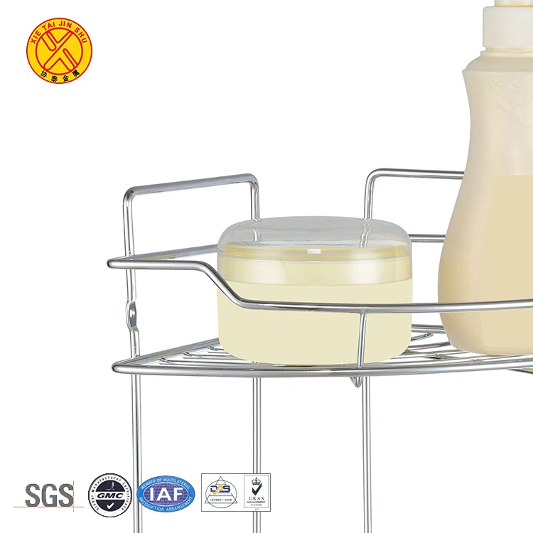 New Design bathroom corner shelf metal standing 3 tier triangle rack