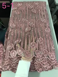 Французская сетчатая кружевная ткань с луком и камнями для платья вышивкой цветочным кружевом вечеринки быстрая