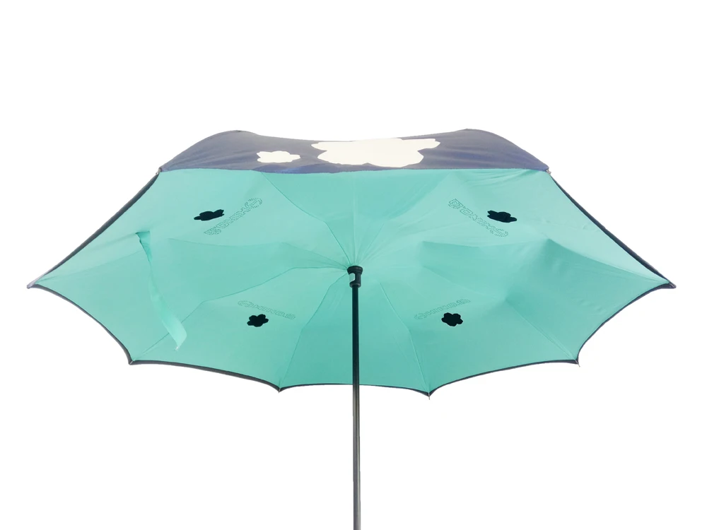 Hot Sale Customize C Shape Handle Hydro Magic Change Color Inverted Umbrella