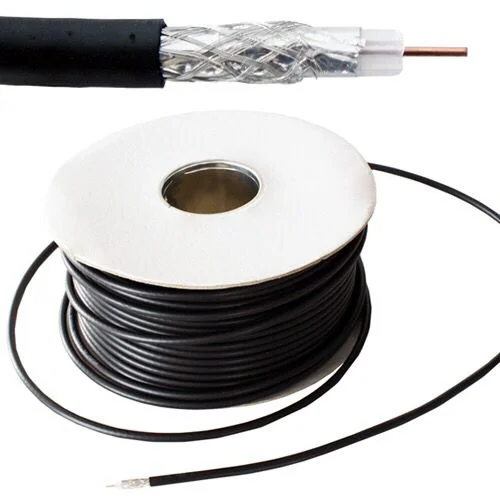 2 Core Cu/cca Wire RG59+2C CCTV Coaxial Cables for Camera PVC  RG 59+2C CCS / CU with 2C Power Wire Foam PE