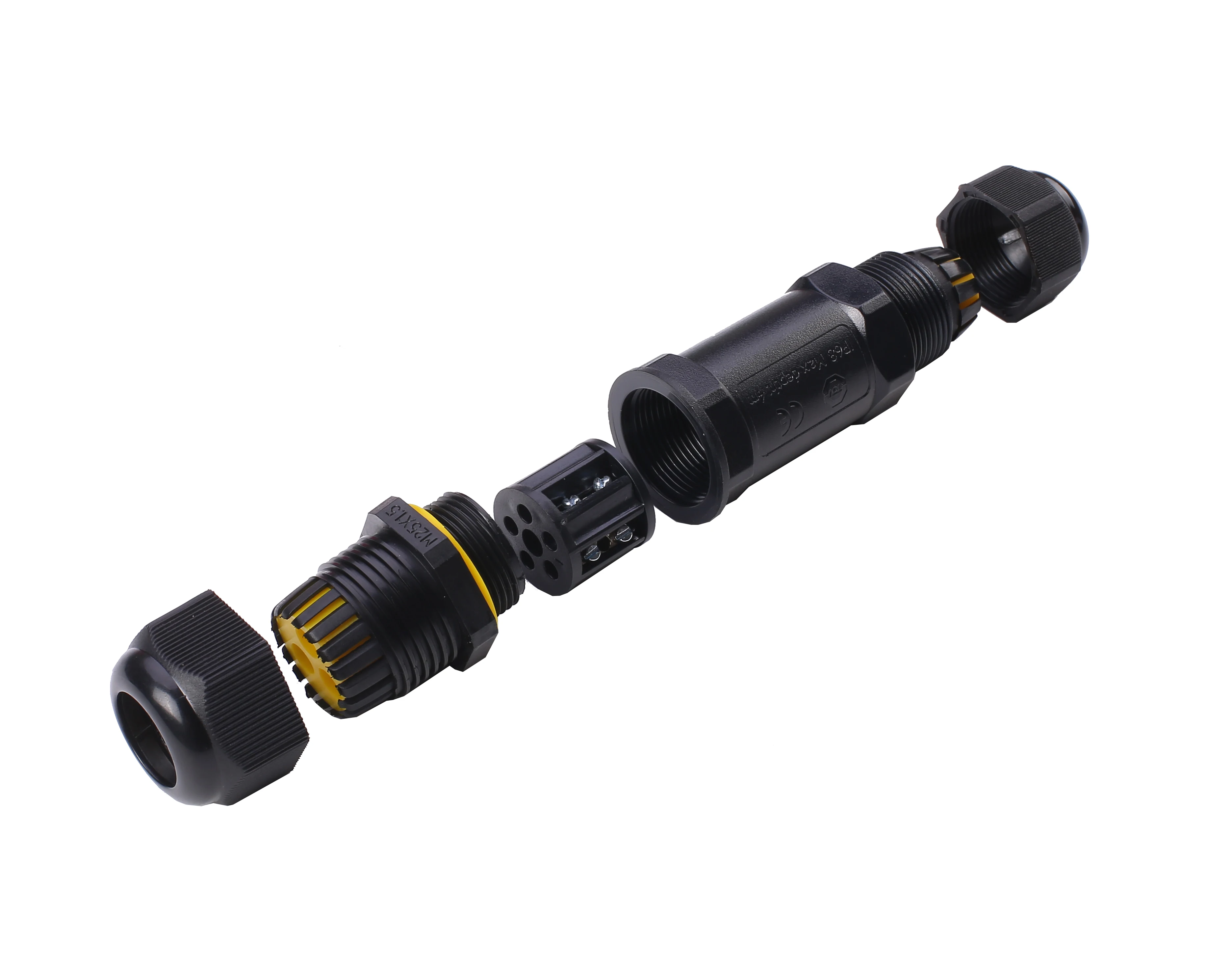 M685-I M25 cable gland 1 in 1 out 1in 2 out 1 in 3 out  ip68 3 pole 3 pin cable waterproof connector
