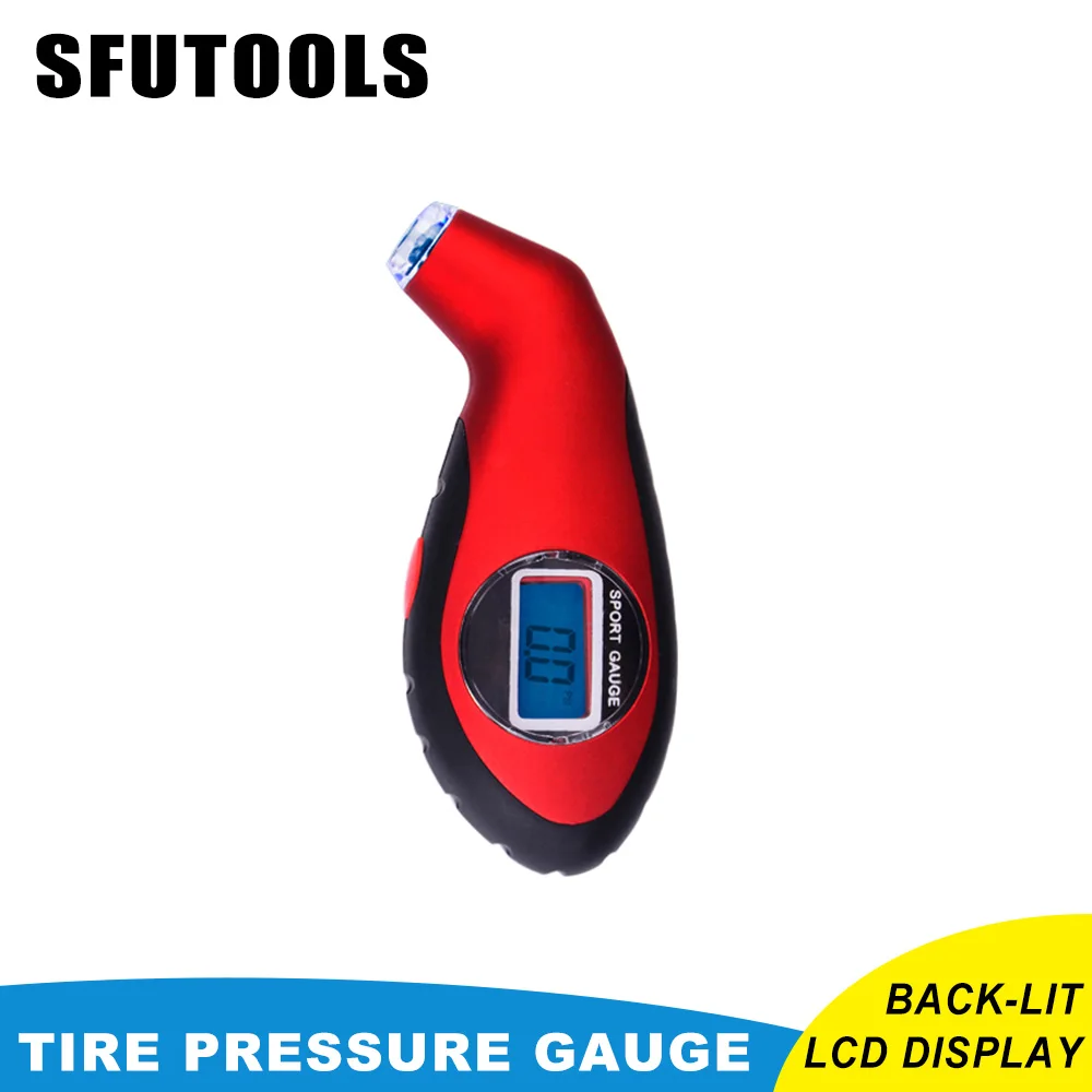 SFUTOOLS велосипед автомобильных шин диагностический ЖК-дисплей Универсальный Автомобильный цифровой давление в