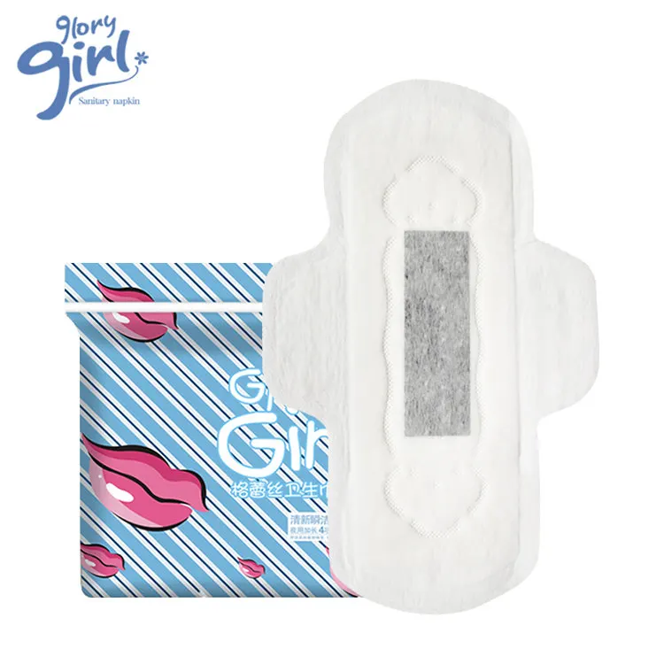 Производство OEM, женские гигиенические прокладки, дышащие гигиенические прокладки из бамбукового угля оптом