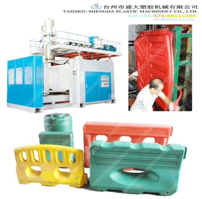 Plastic traffic barrier machine