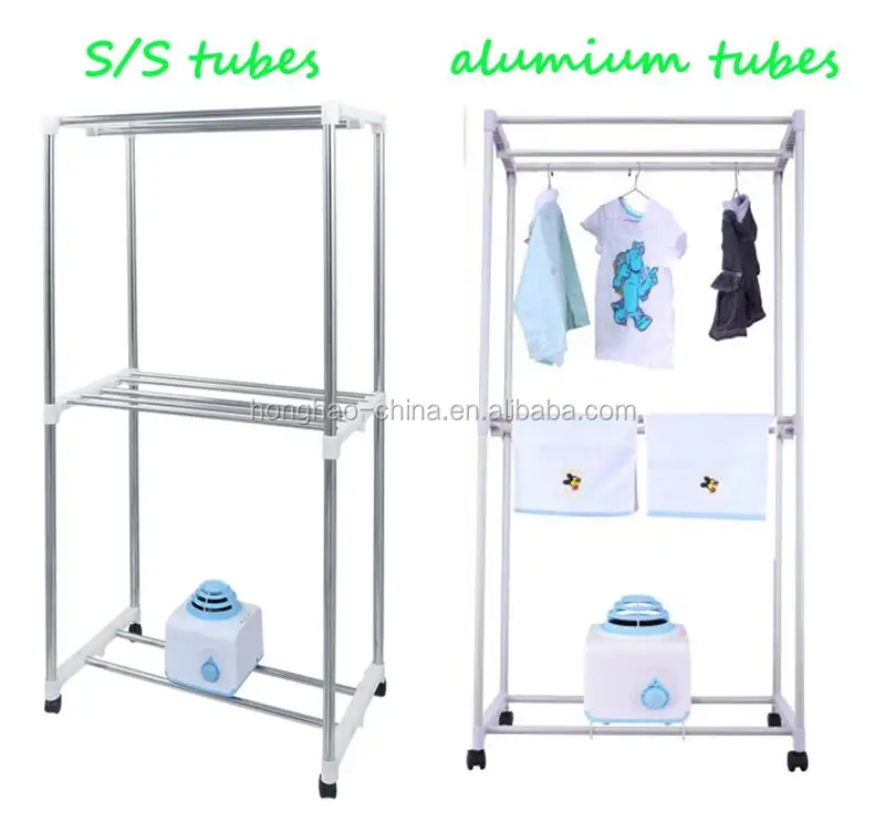 S.S. 304 rack and running wheels automatic air o dry portable clothes dryer airer with high quality