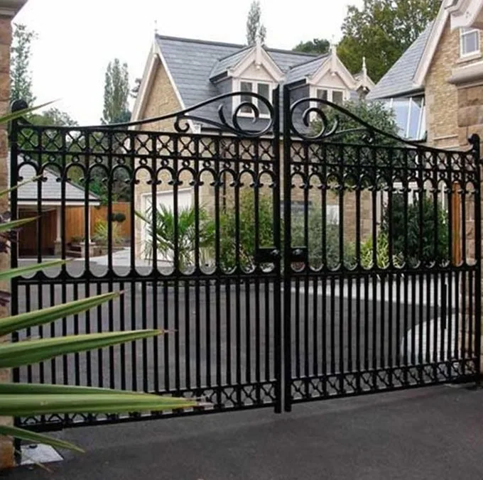 Sliding Gate Wireless Control Electrically Operated Steel with Motor Hot-dip Steel Metal High Quality Garden Fence Powder Coated