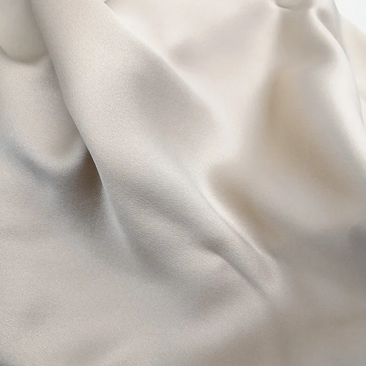 custom color women dress silk mikado natural white silk satin 22mm