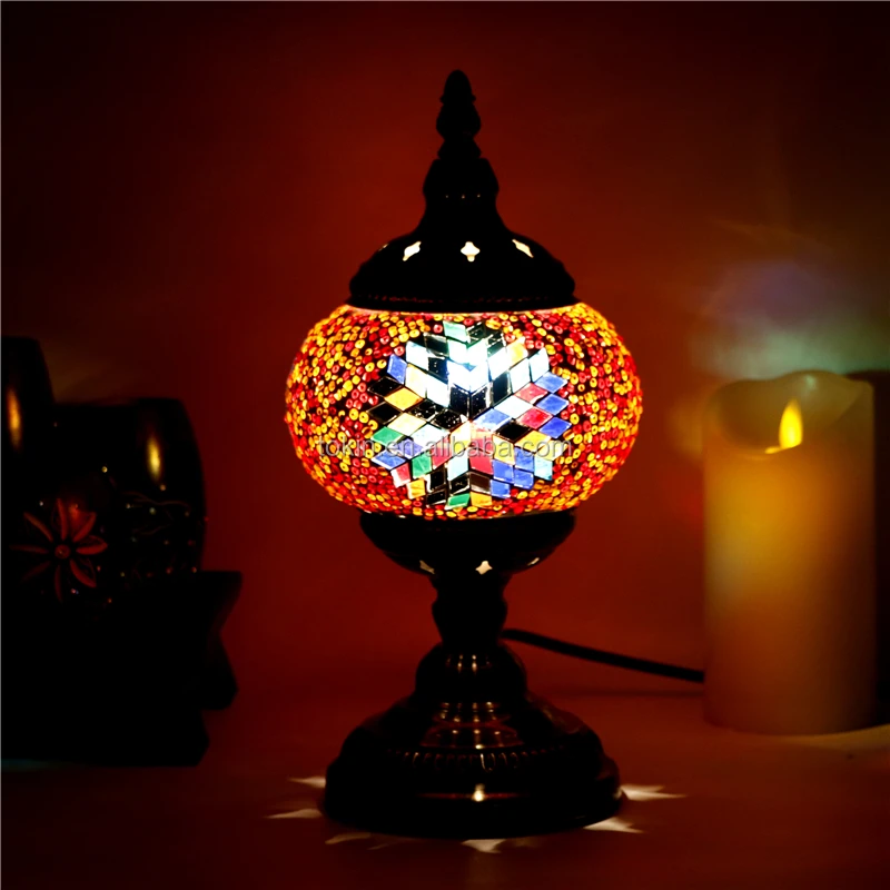 Tokin-lighting (TC1M04) турецкие светодиодные настольные лампы ручной работы с мозаикой