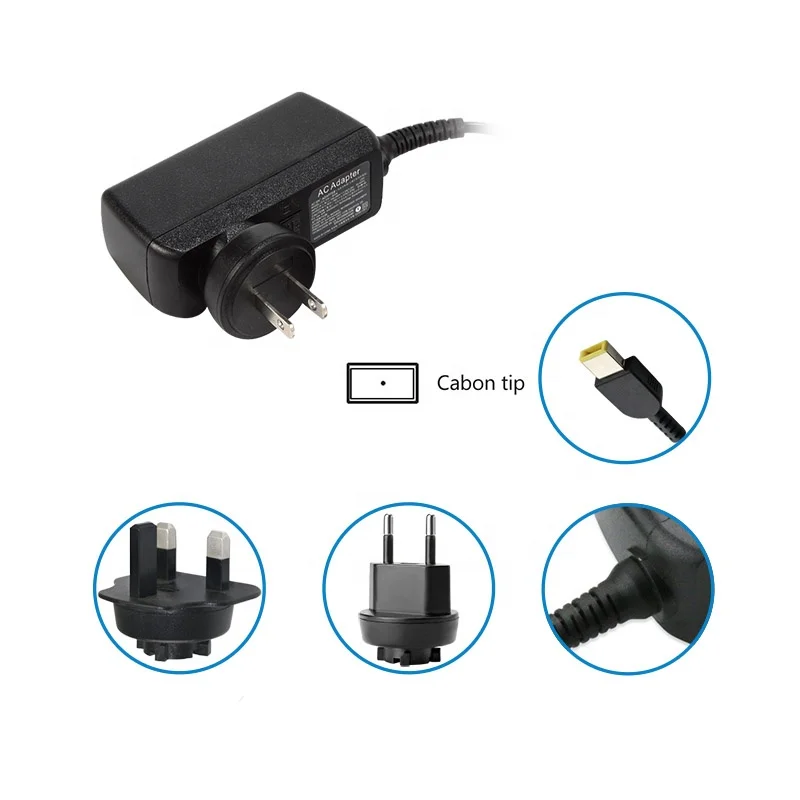 
Laptop Computer Notebook Charger Adapter Power supply For IBM/Lenov Yellow USB 20V 2.25A 