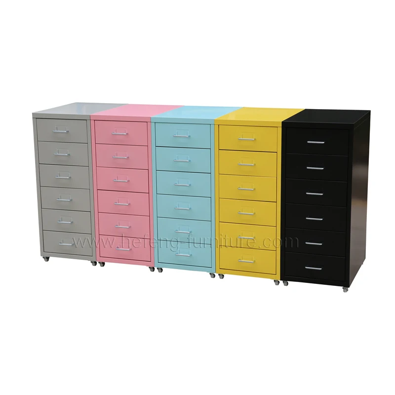Mail Packing Cabinet Colorful Small 6 Drawer Filing Cabinet JF-M006