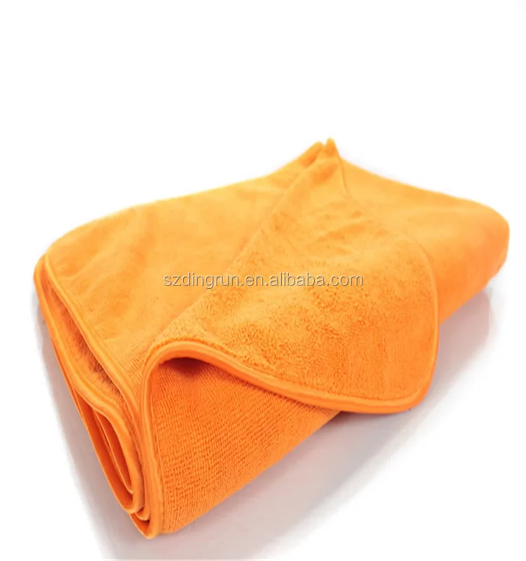 Terry drying microfiber car towel wholesale with round corner