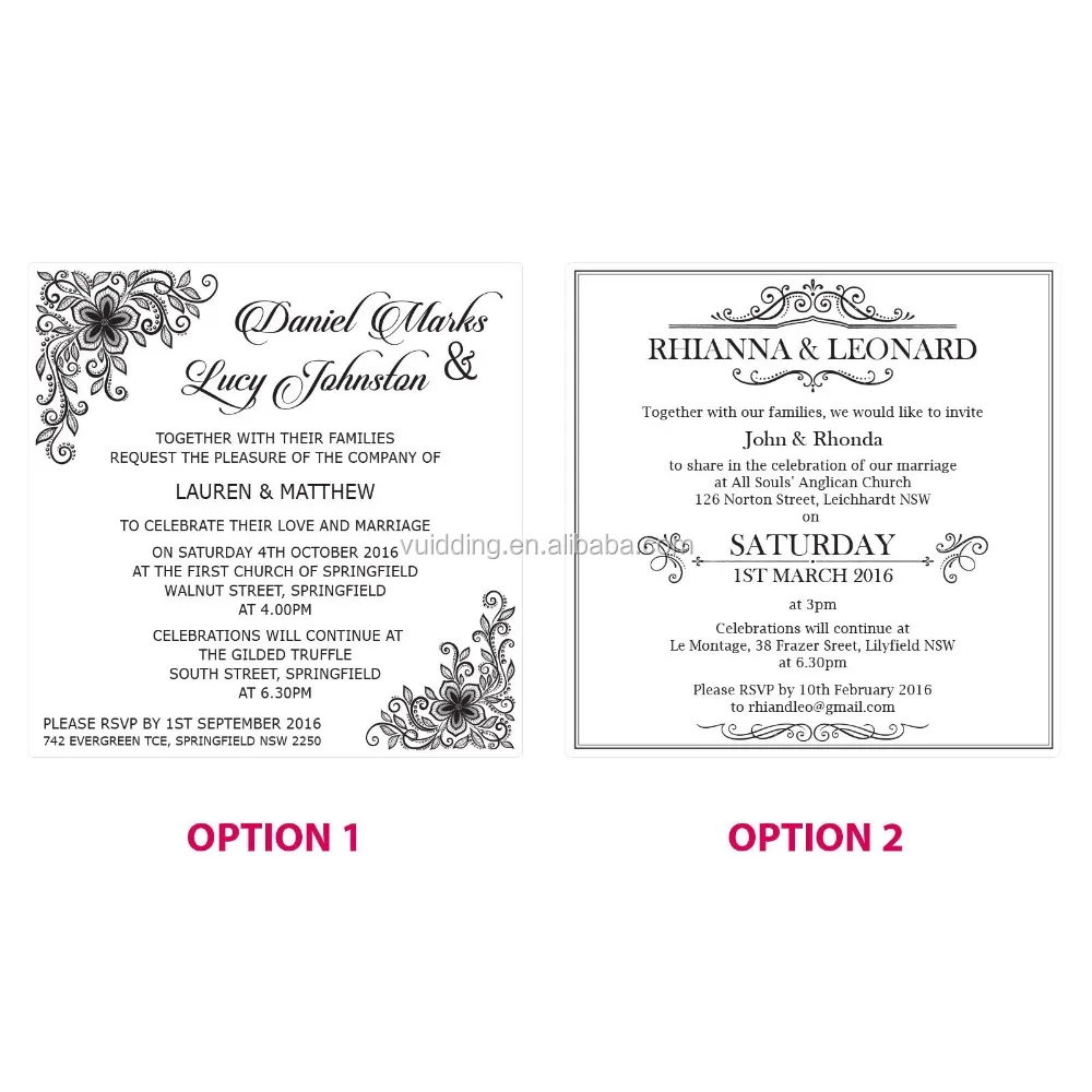 Mirror Acrylic Gold Wedding Invitation Card For Fancy Wedding Favor