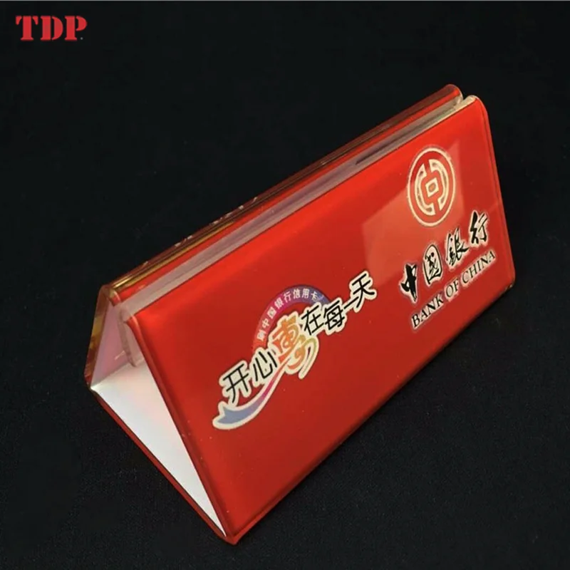 Custom Table Tent Stand Menu Display Holderacrylic Table Name Plate Holders Acrylic Price Tag Holder Clear Custom Logo 200pcs